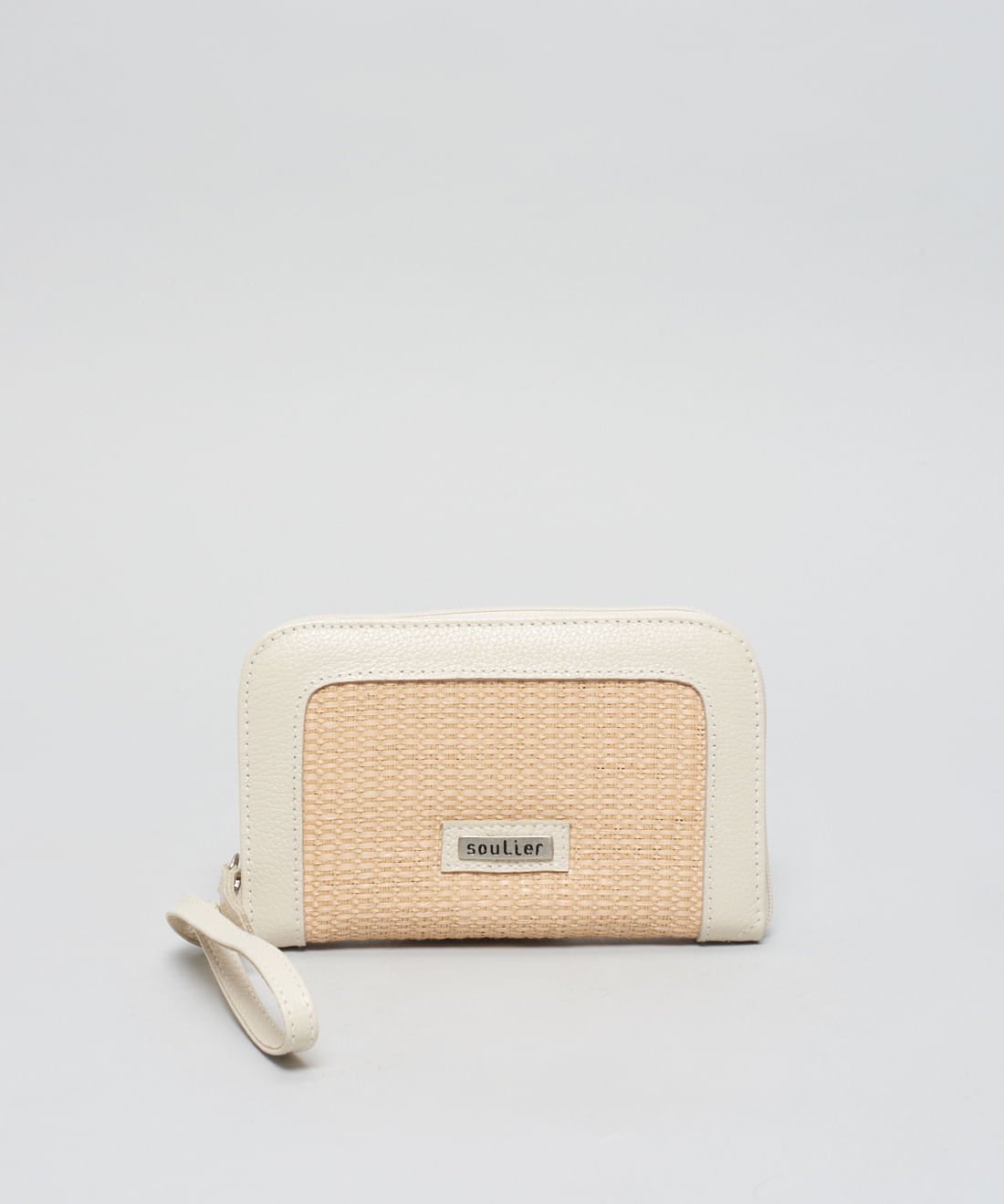 Carteira Couro Rafia - Palha Natural