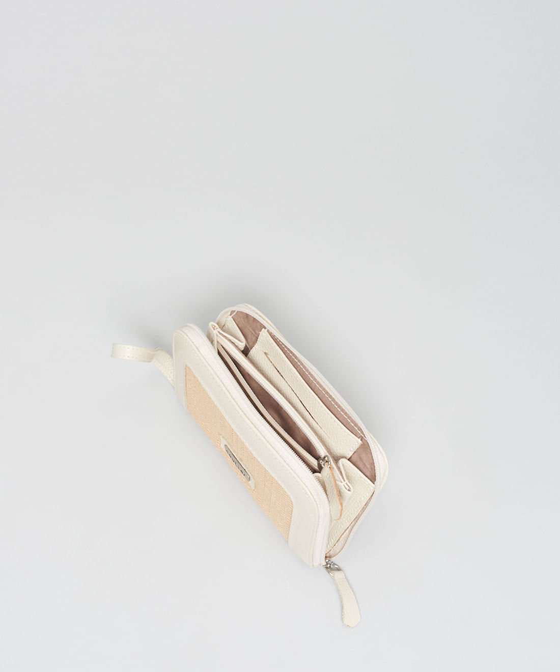 Carteira Couro Rafia - Palha Natural Bege 3