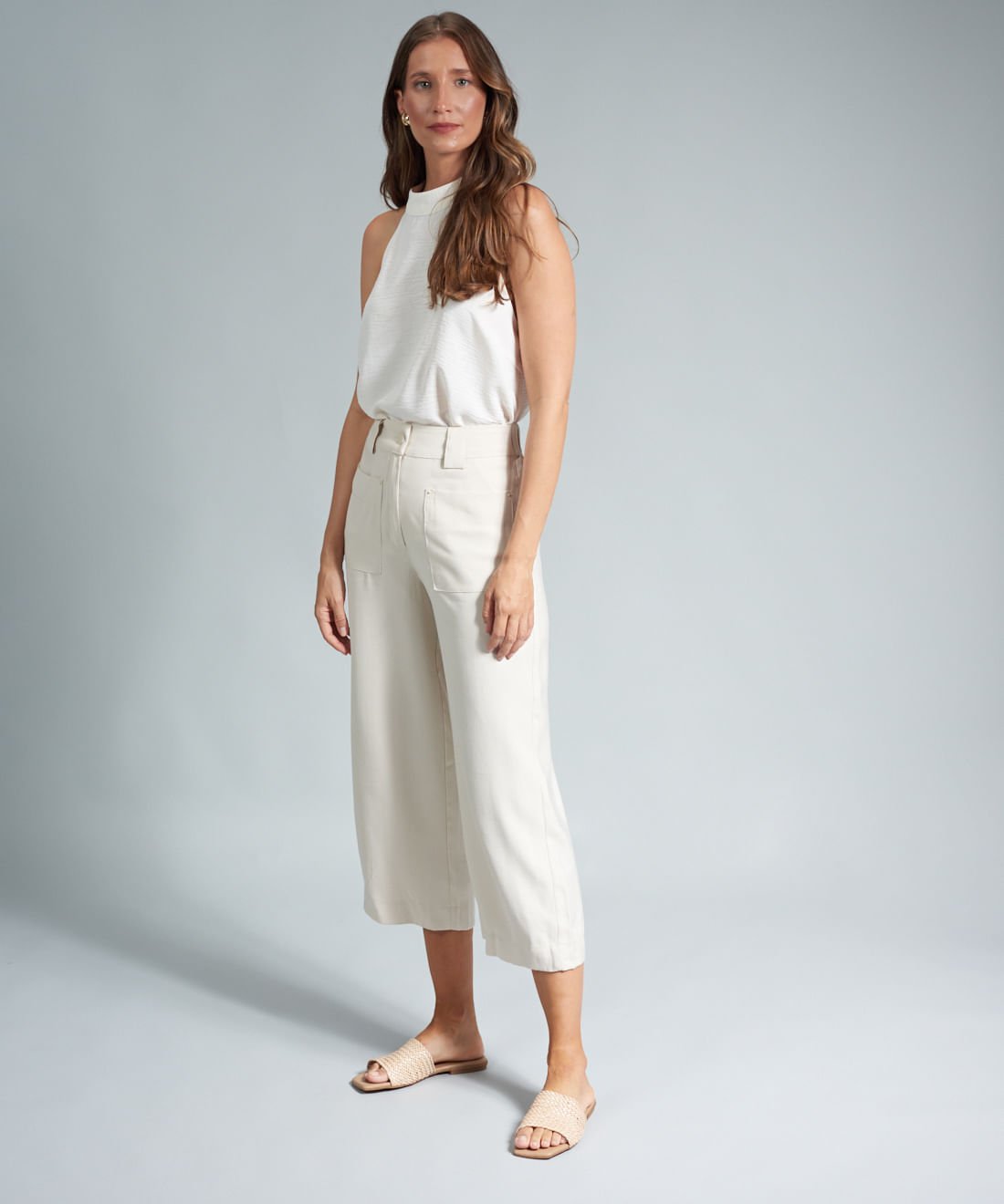 Rasteira Tresse Basica Soul - Offwhite Bege 5