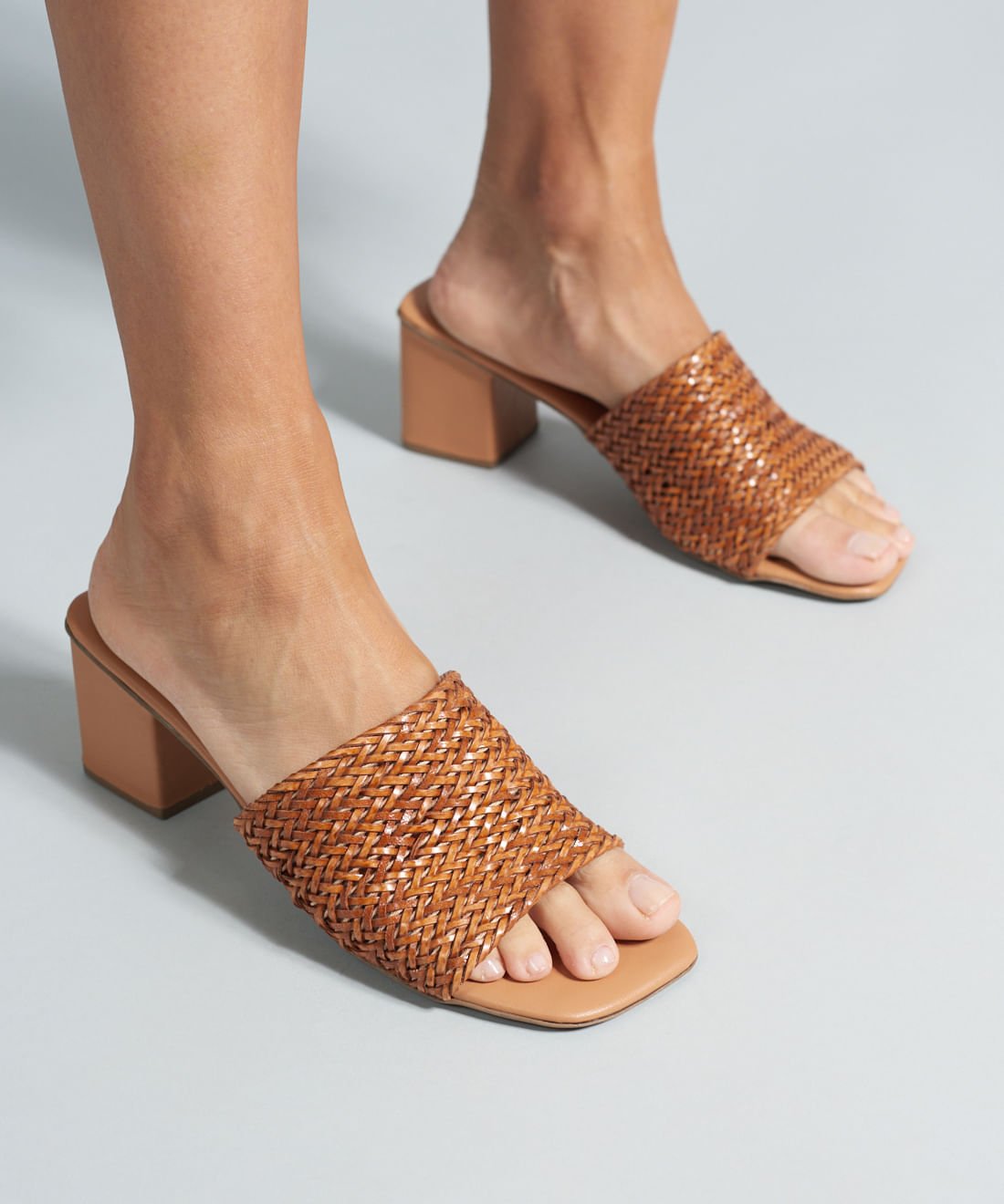 Sandalia Media Tresse Grazi - Caramelo Marrom 5