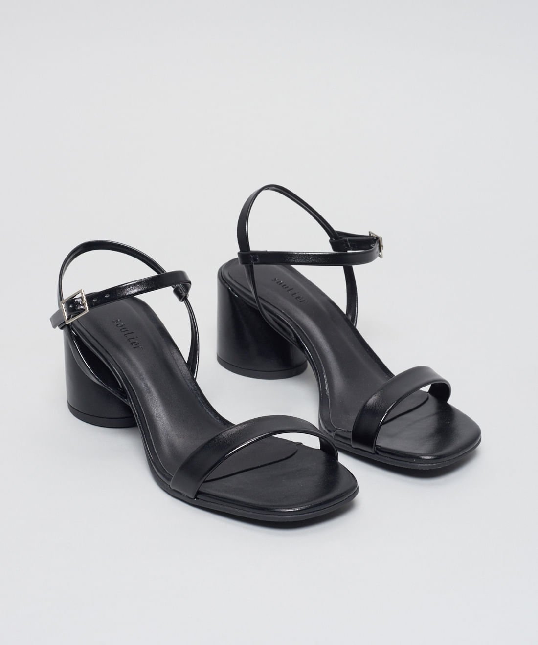 Sandalia Media Soft Bloco - Preto Preto 2
