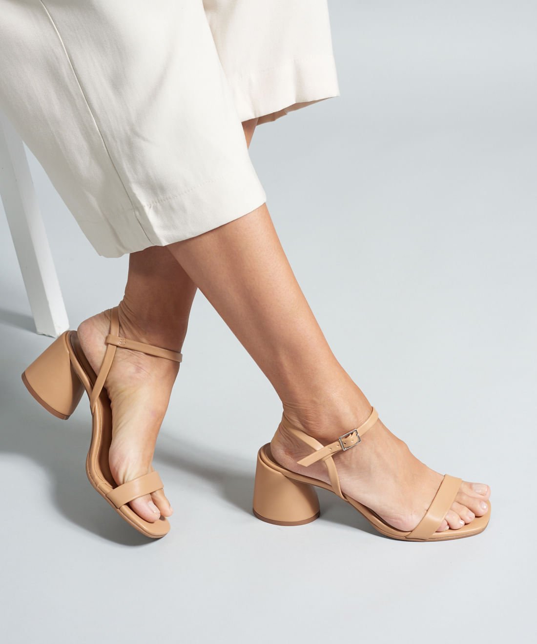 Sandalia Media Soft Bloco - Caramelo Bege 5