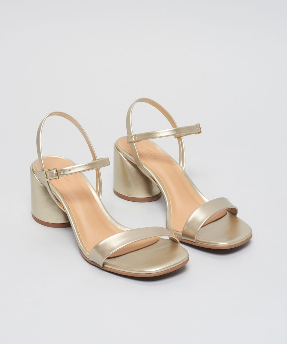 Sandalia Media Soft Bloco - Ouro Light Dourado 2