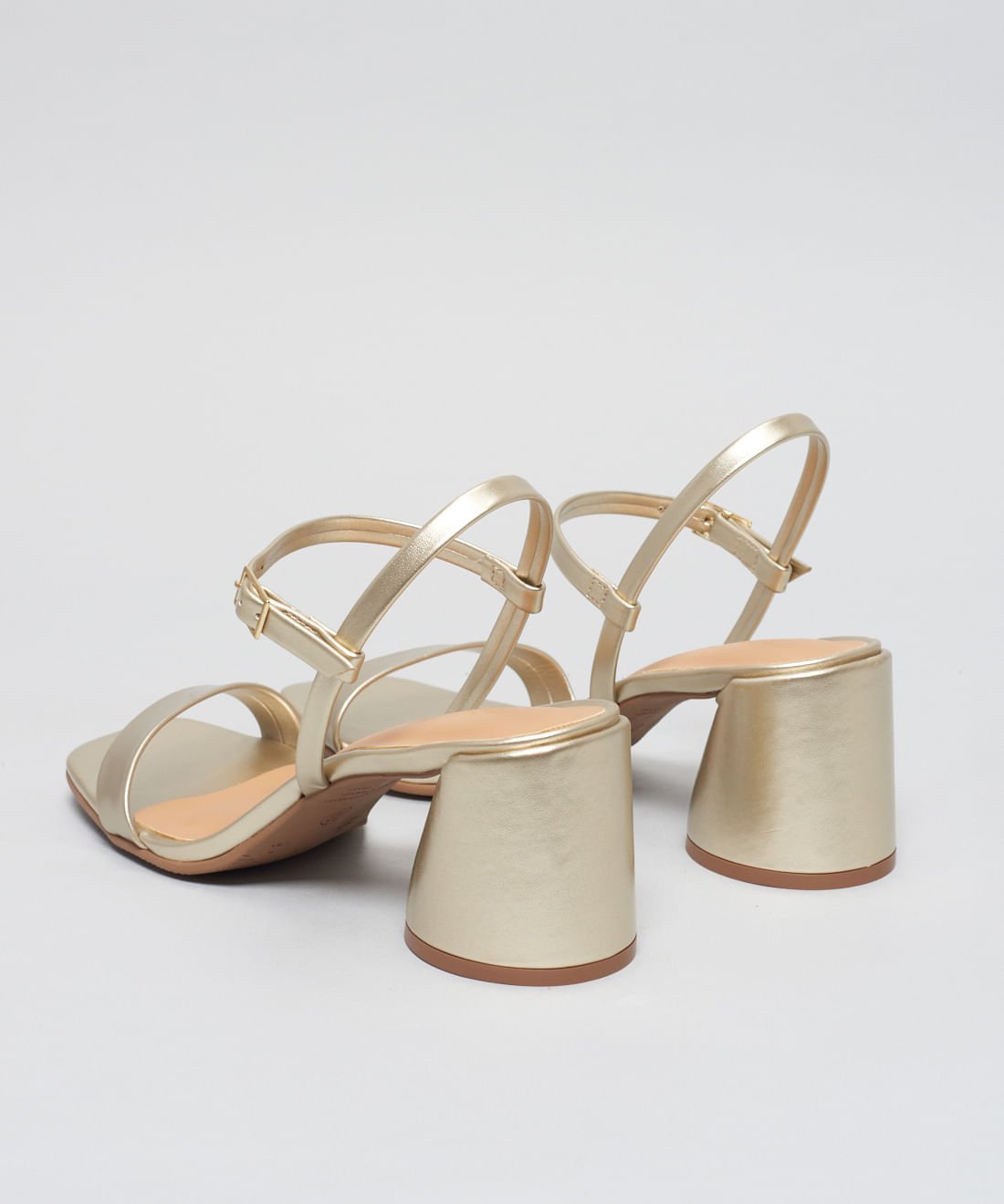 Sandalia Media Soft Bloco - Ouro Light Dourado 3