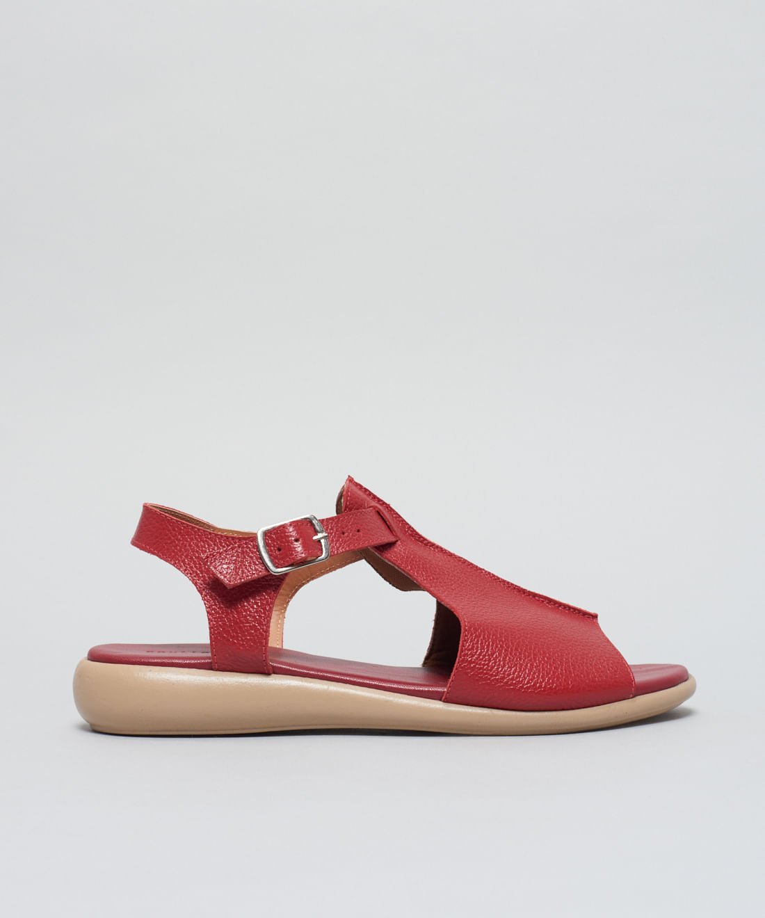 Rasteira Couro Patricia - Vermelho
