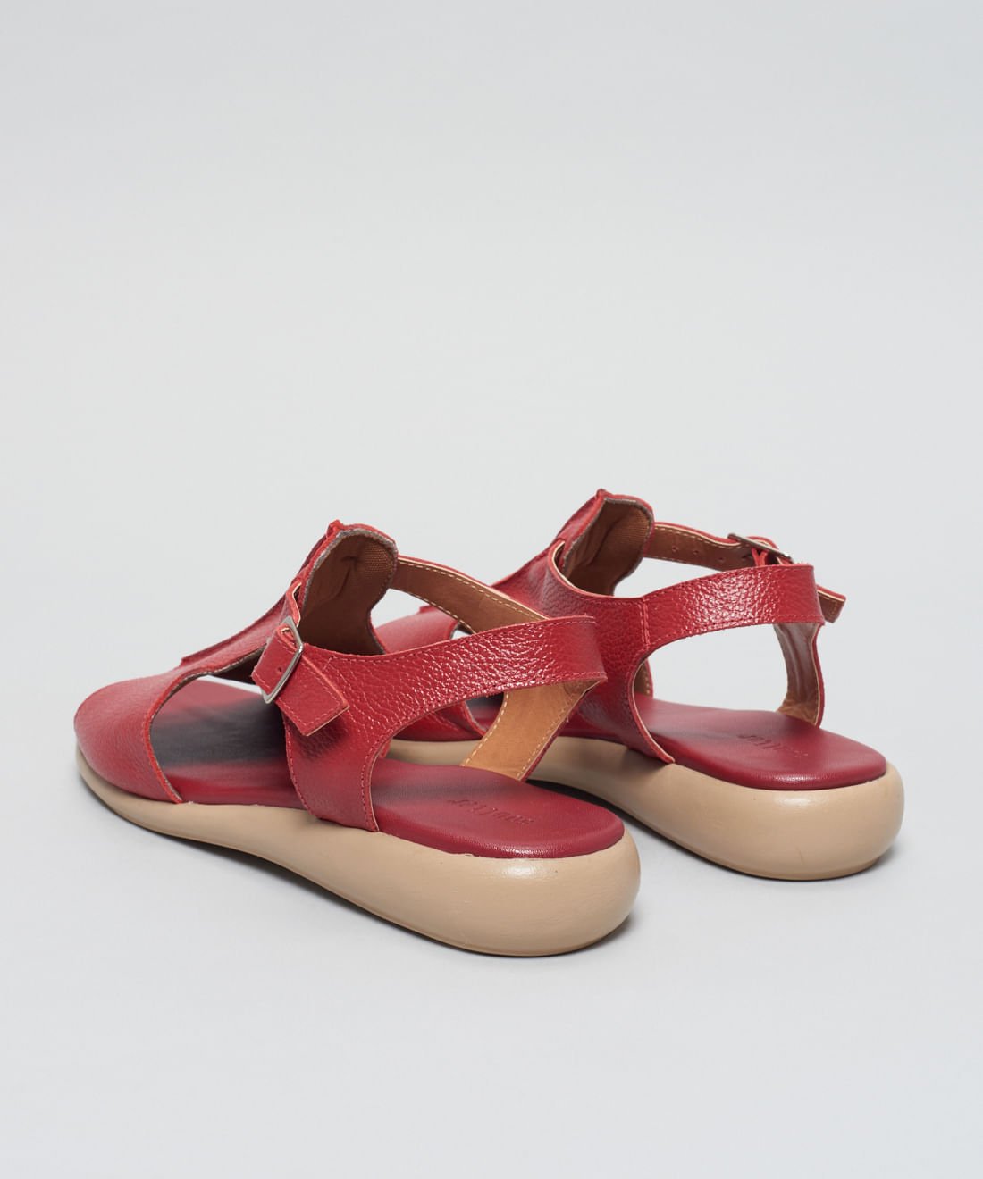 Rasteira Couro Patricia - Vermelho Vermelho 2