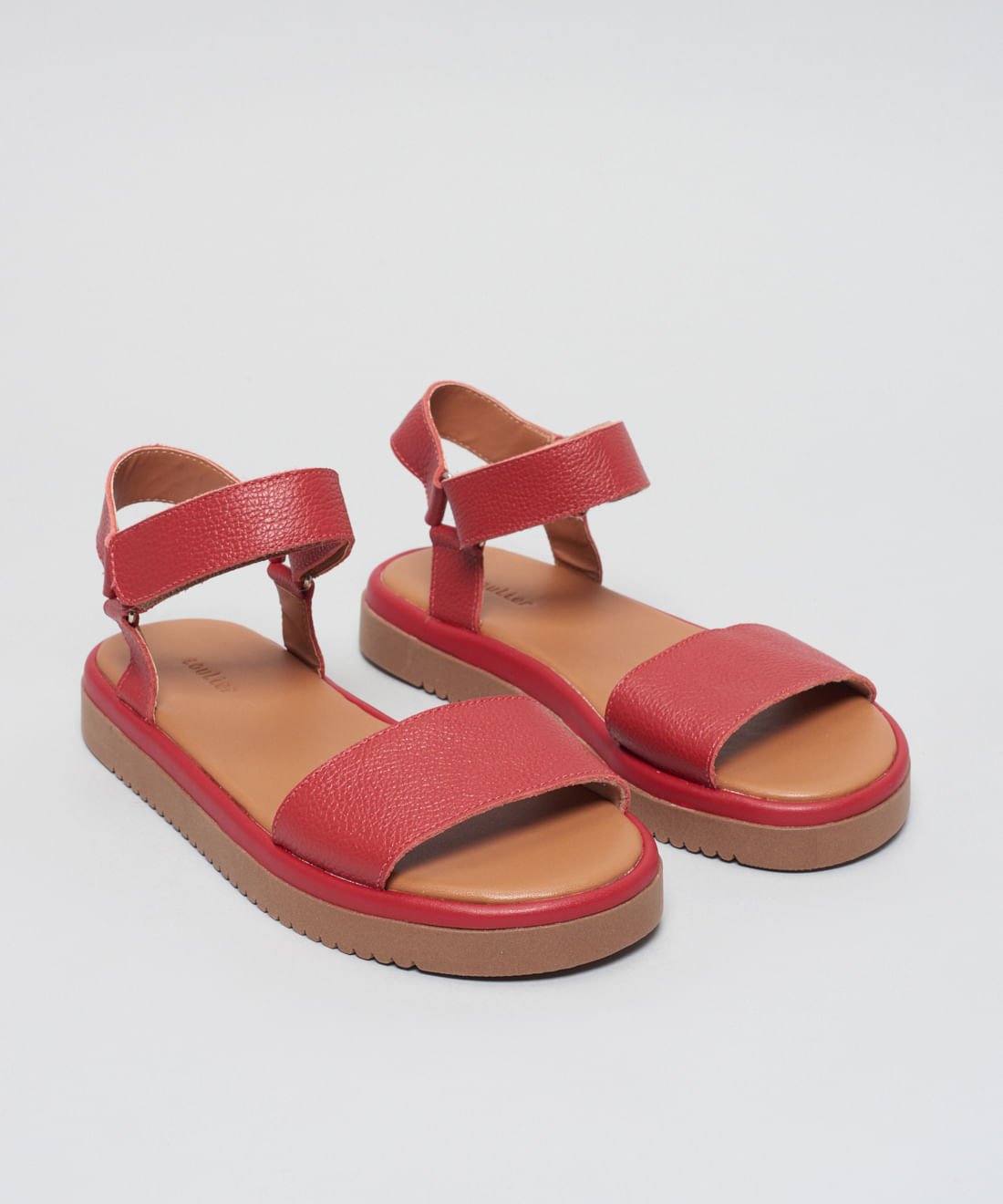 Flat Couro Joana - Vermelho Vermelho 2