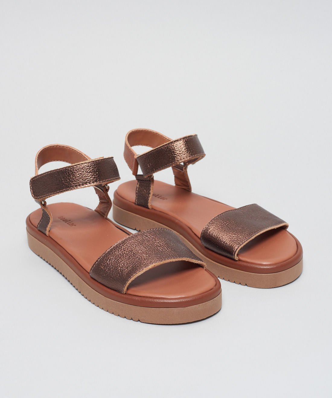 Flat Couro Joana - Bronze Bronze 2