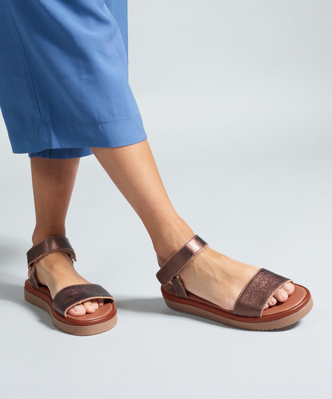 Flat Couro Joana - Bronze Bronze 5