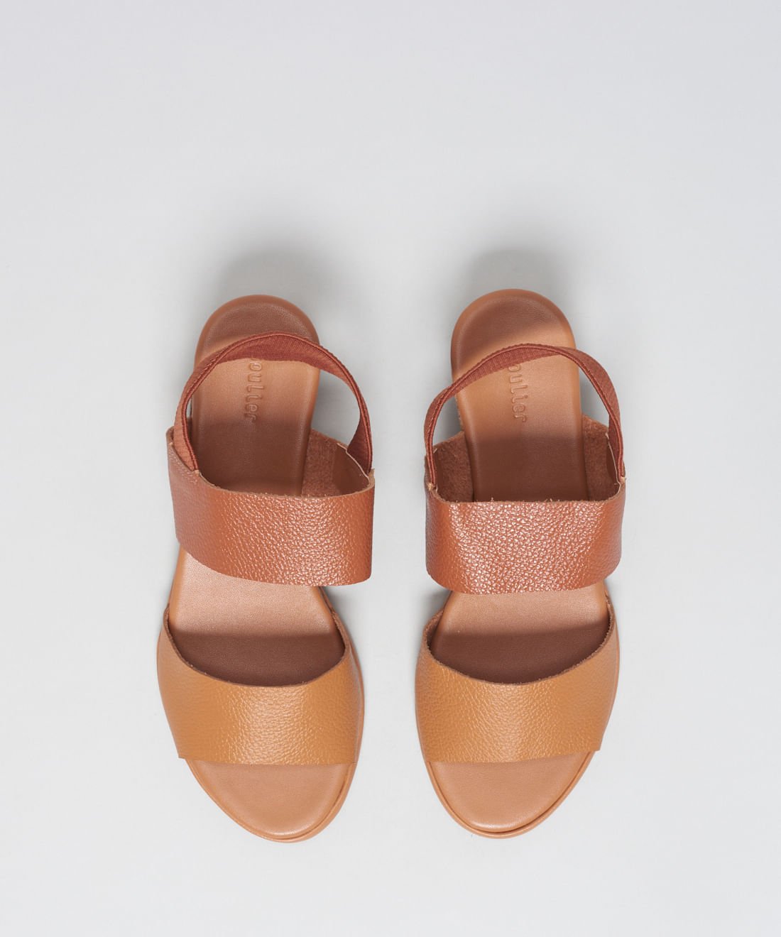 Anabela Couro Elastico Traseiro - Caramelo Marrom 4