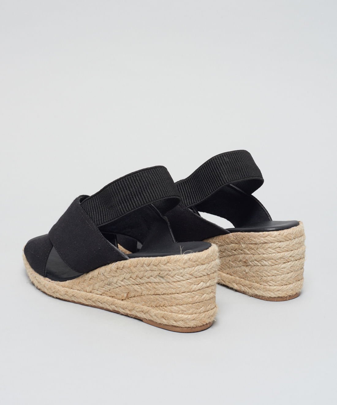 Anabela Lona Tiras Cruzadas - Preto Preto 3