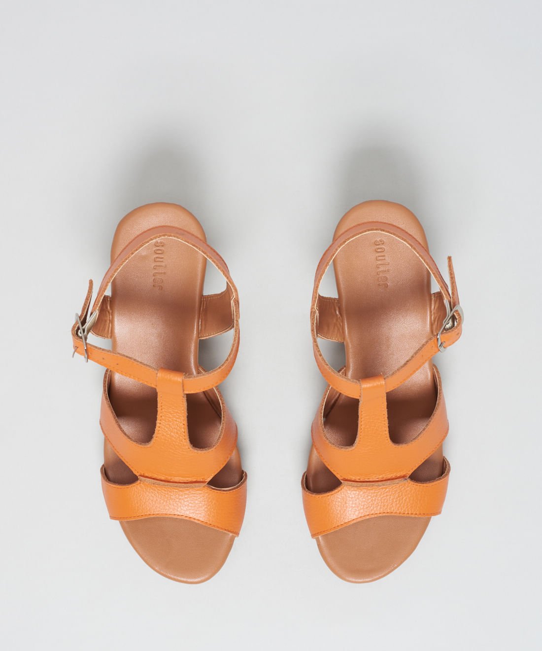Anabela Couro Gisele - Tangerina Laranja 4