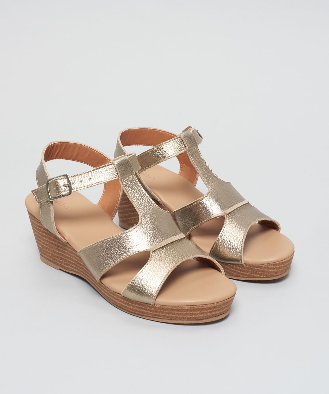 Anabela Couro Gisele - Prata Velho Prata Velho 2