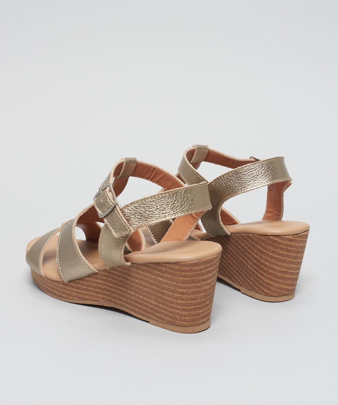 Anabela Couro Gisele - Prata Velho Prata Velho 3