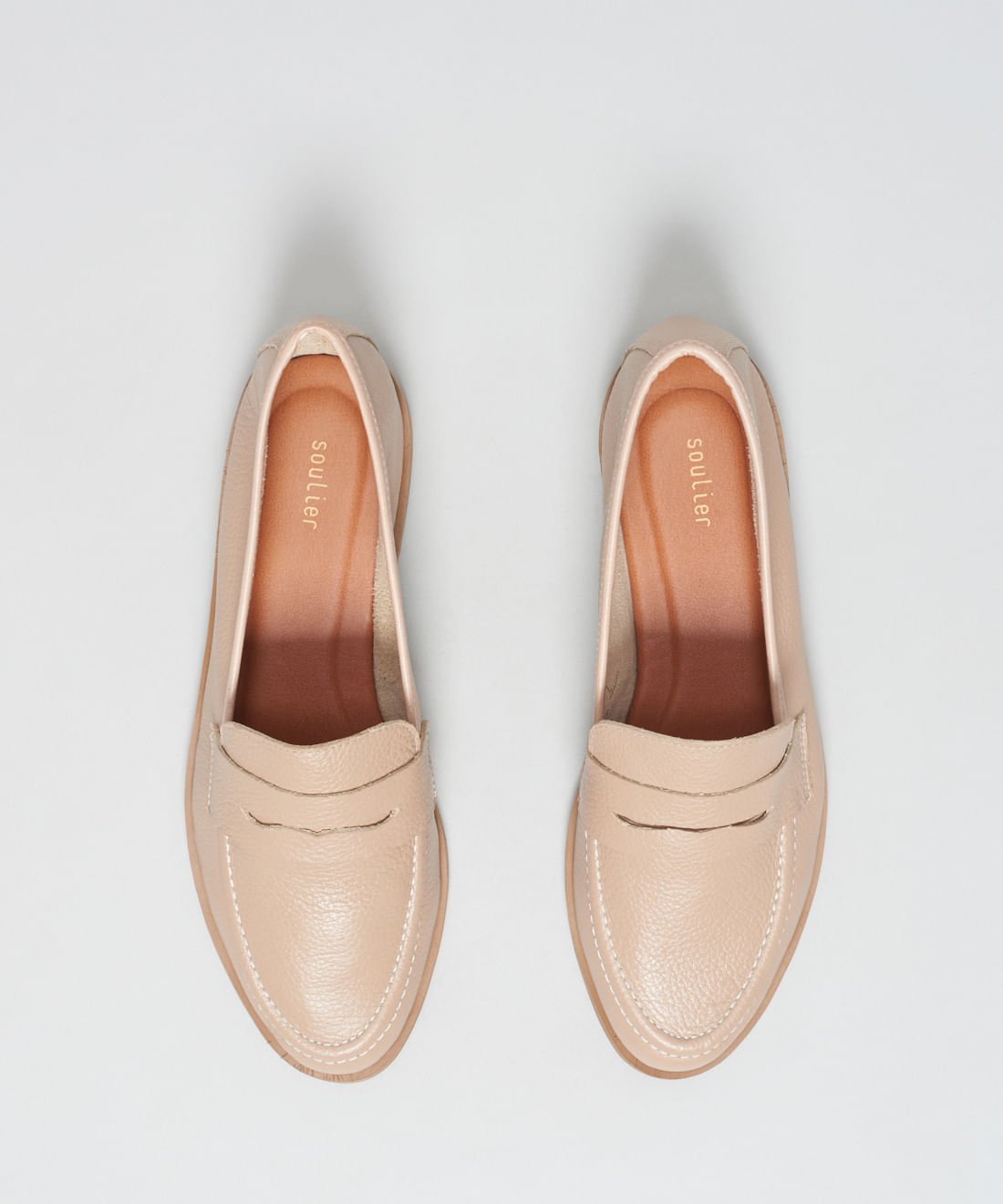 Mocassim Couro Vira Soul - Avela Bege 4