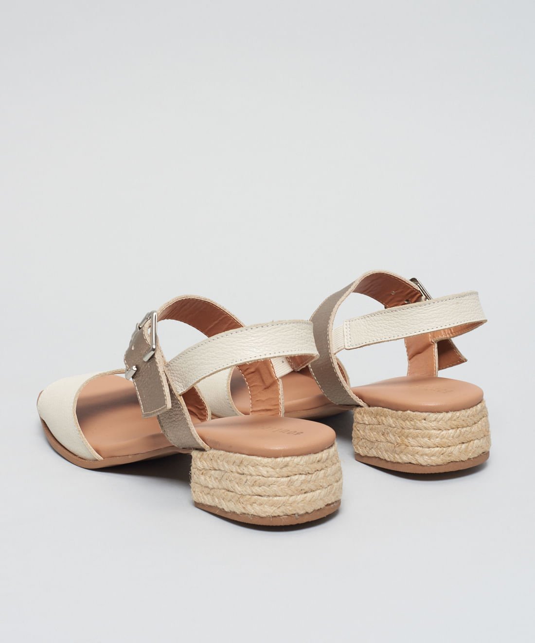 Sandalia Media Saltinho Rami - Off White/Prata Velho Off White/Prata Velho 3