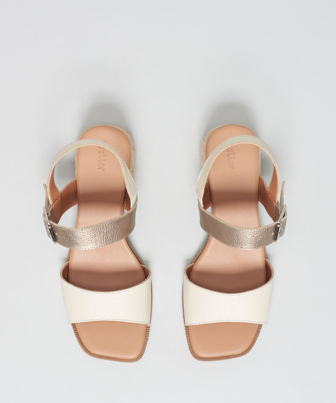 Sandalia Media Saltinho Rami - Off White/Prata Velho Off White/Prata Velho 4