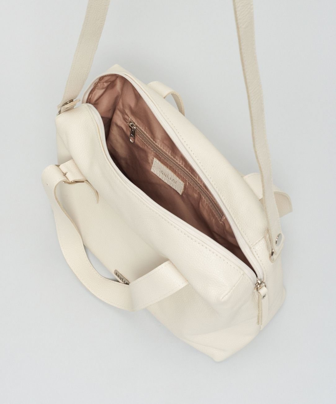 Bolsa m Couro Duda - Offwhite Off White 5