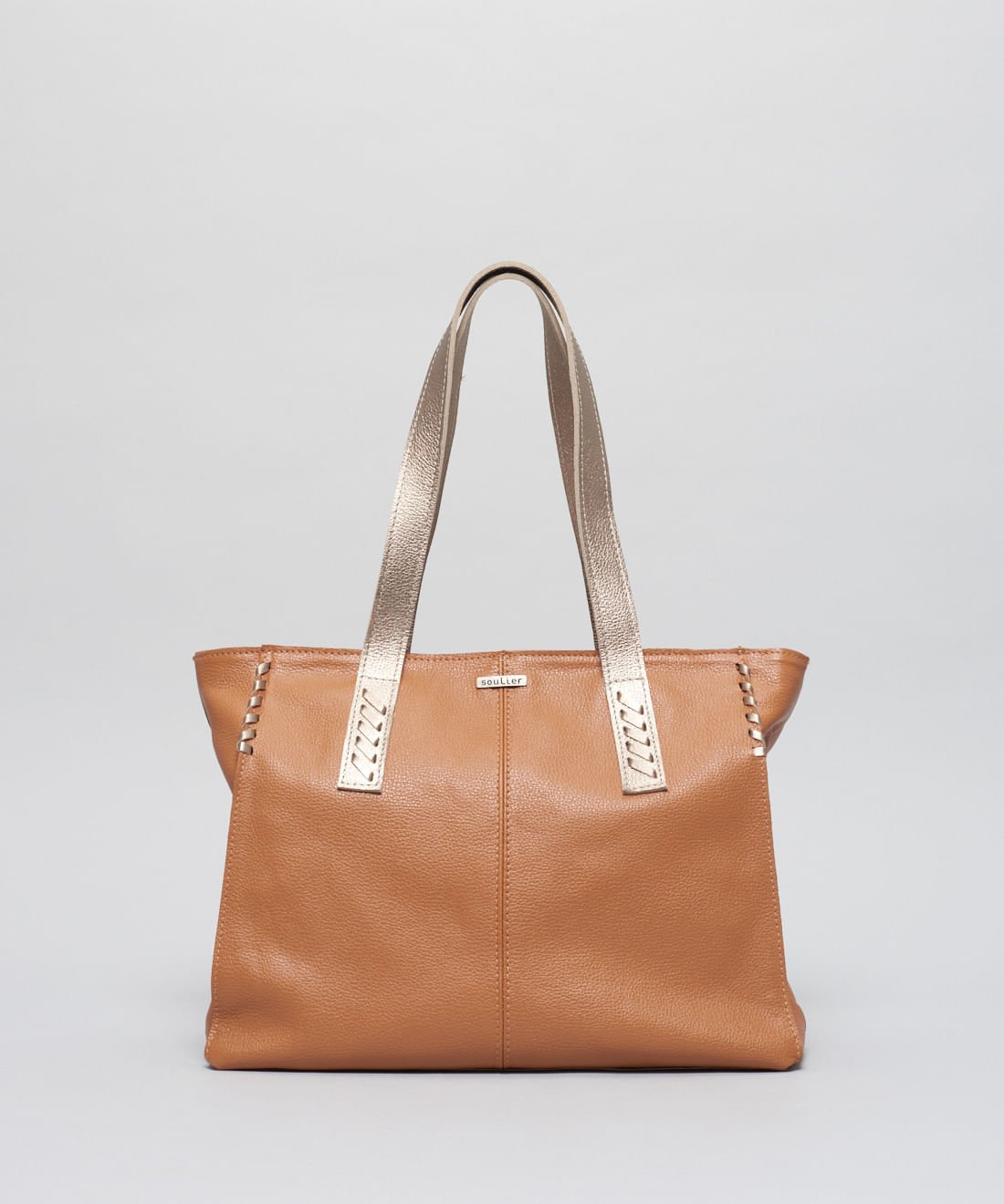 Bolsa Grande Detalhes - Caramelo