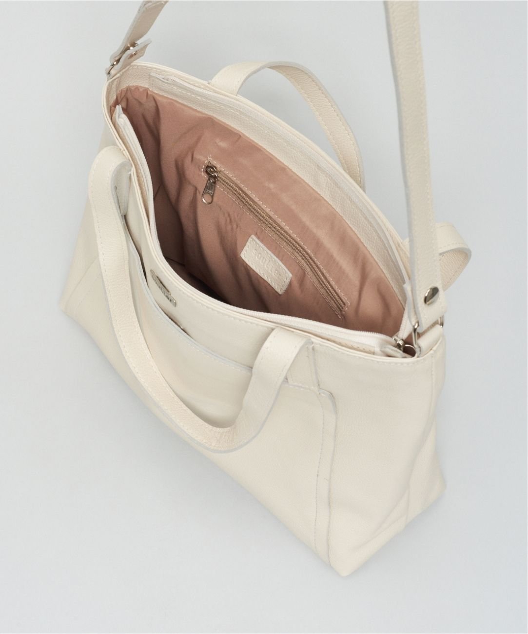 Bolsa g Couro Alice - Offwhite Off White 5