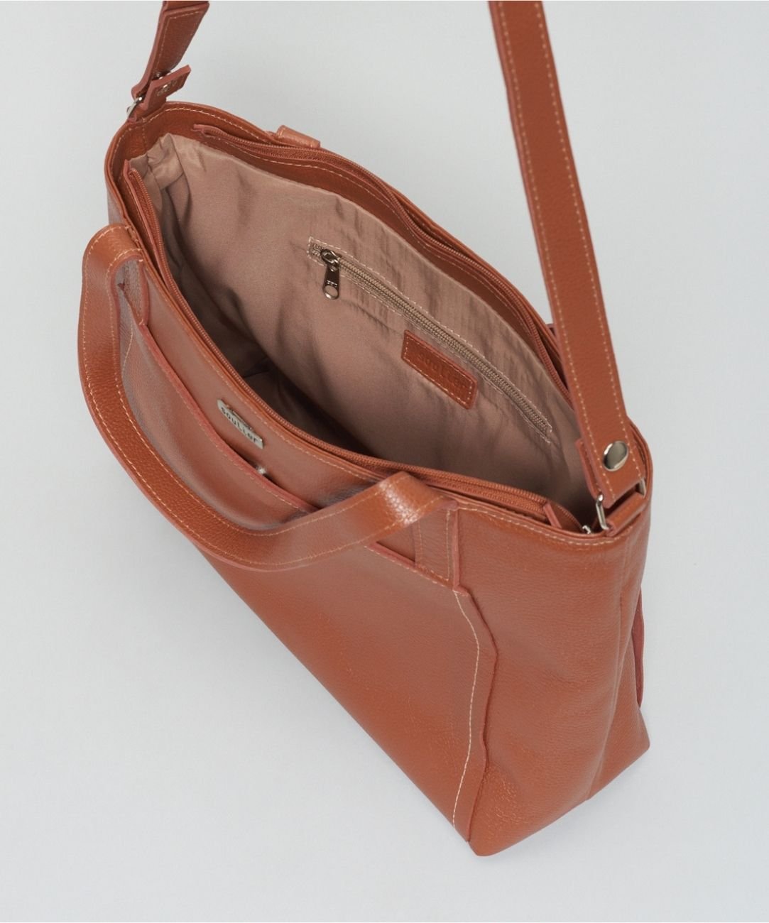 Bolsa g Couro Alice - Mousse Marrom 5