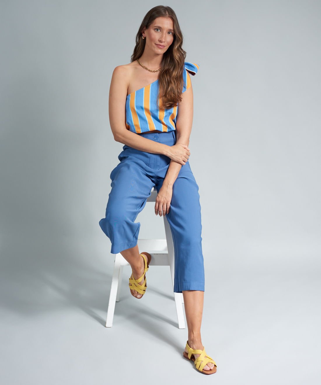 Rasteira Basica Tiras Duo - Camomila Amarelo 5