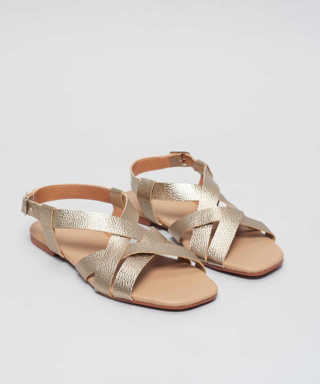 Rasteira Basica Tiras Duo - Prata Velho Prata Velho 2