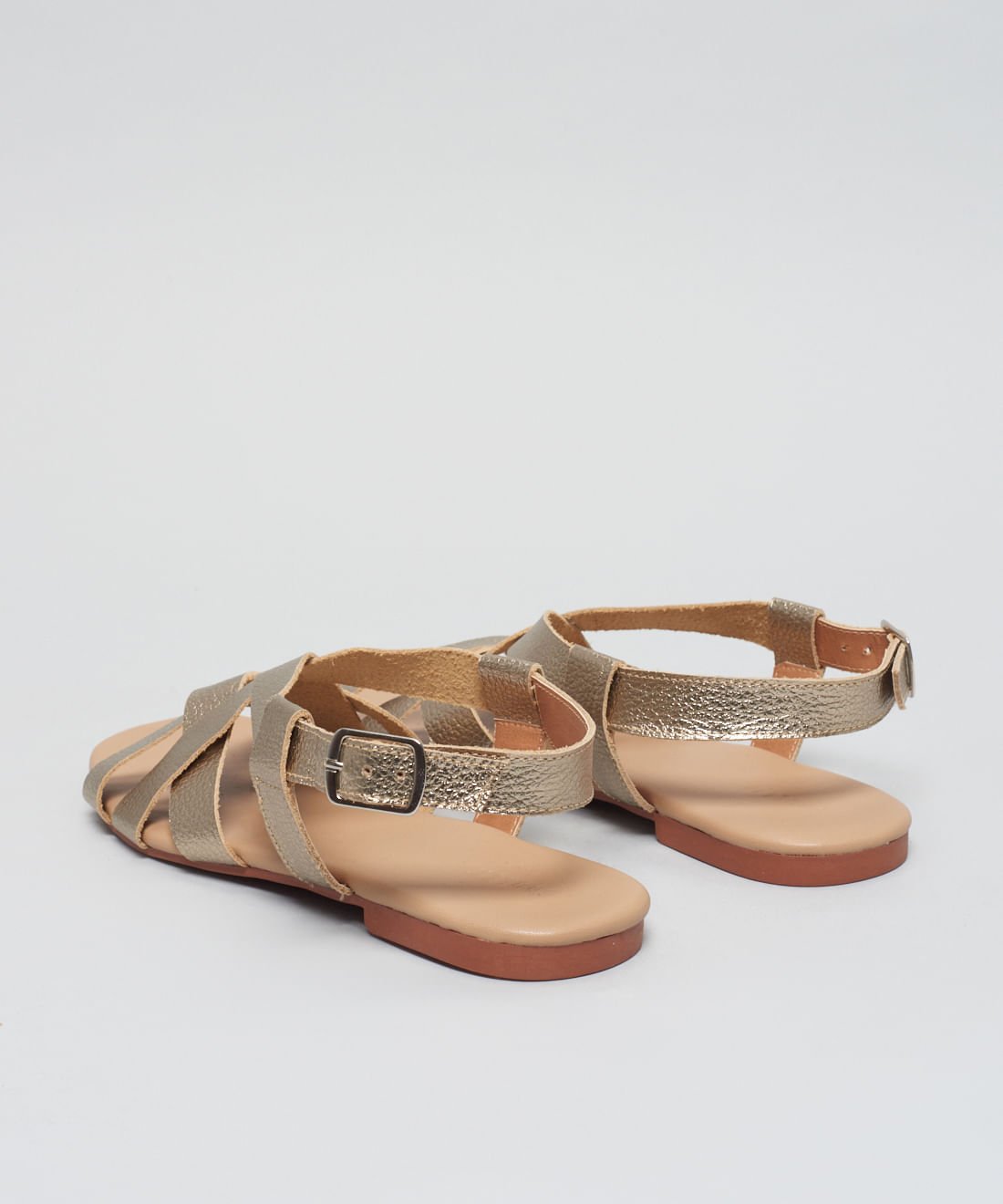 Rasteira Basica Tiras Duo - Prata Velho Prata Velho 3