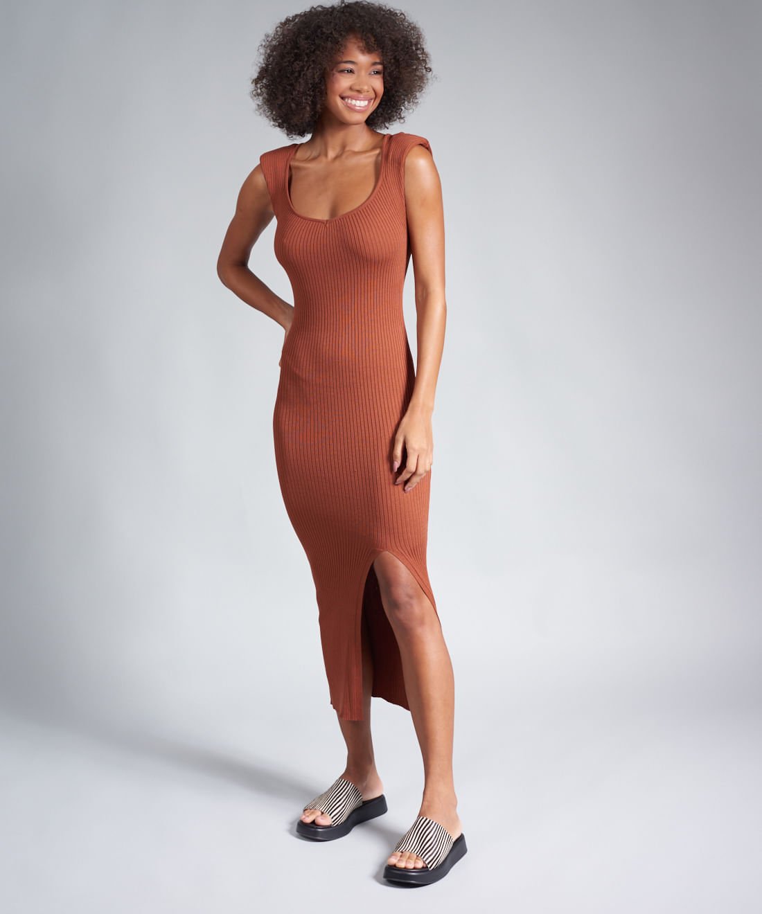 Flat Slide Pelo Zebra - Zebra Preto/Branco 6