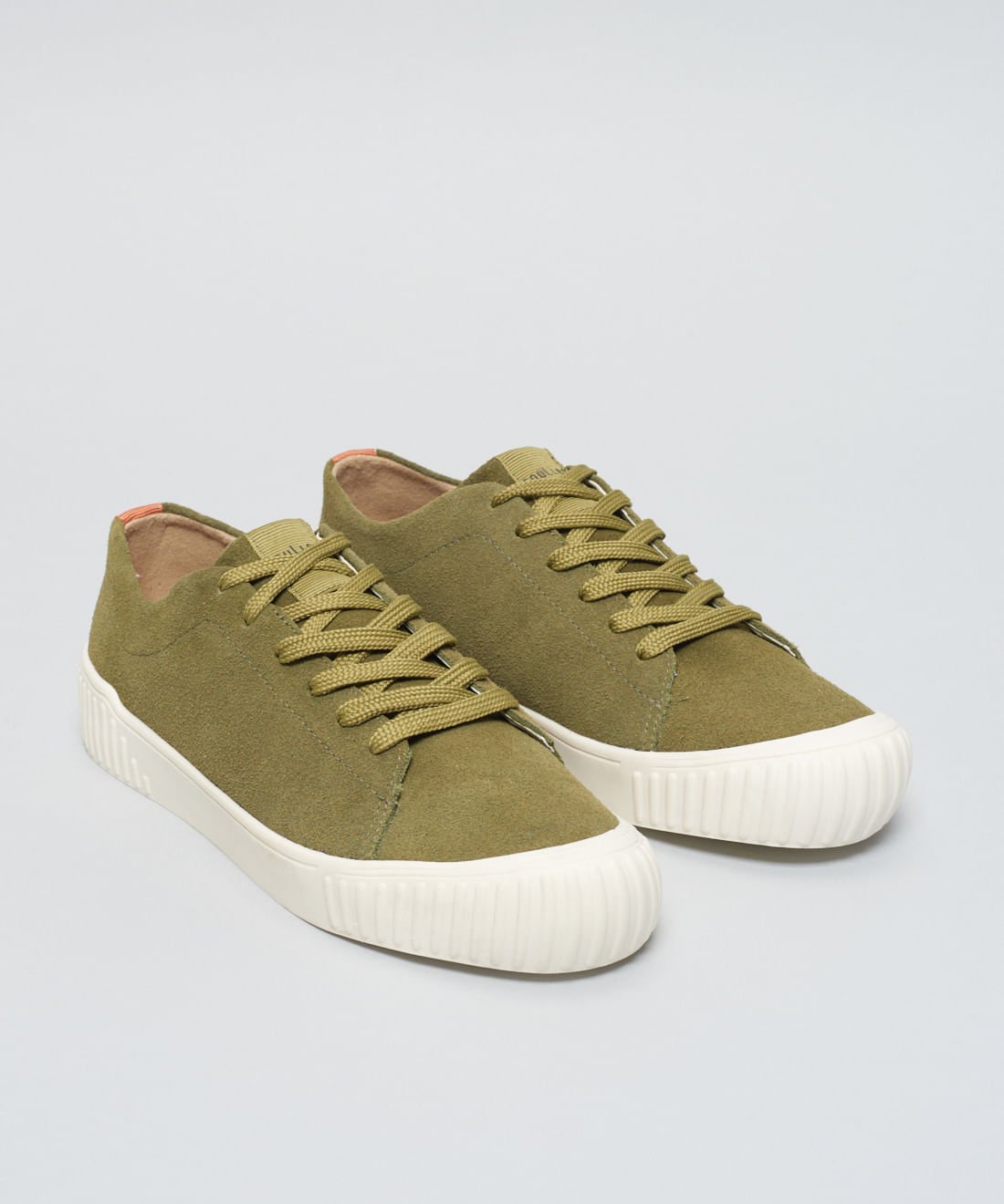 Tenis Iris Couro Camurca - Oliva Oliva 2