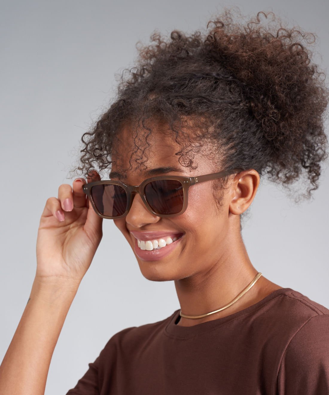 Oculos Luana - Caramelo Bege 3