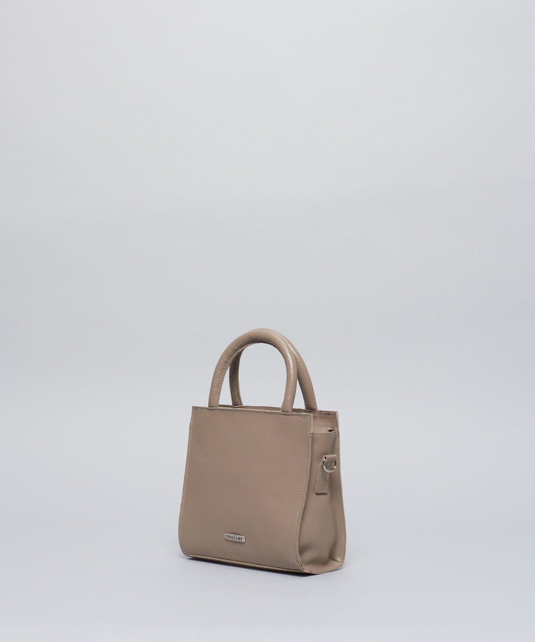 Bolsa p Couro Estruturada - Cinza Cinza 3