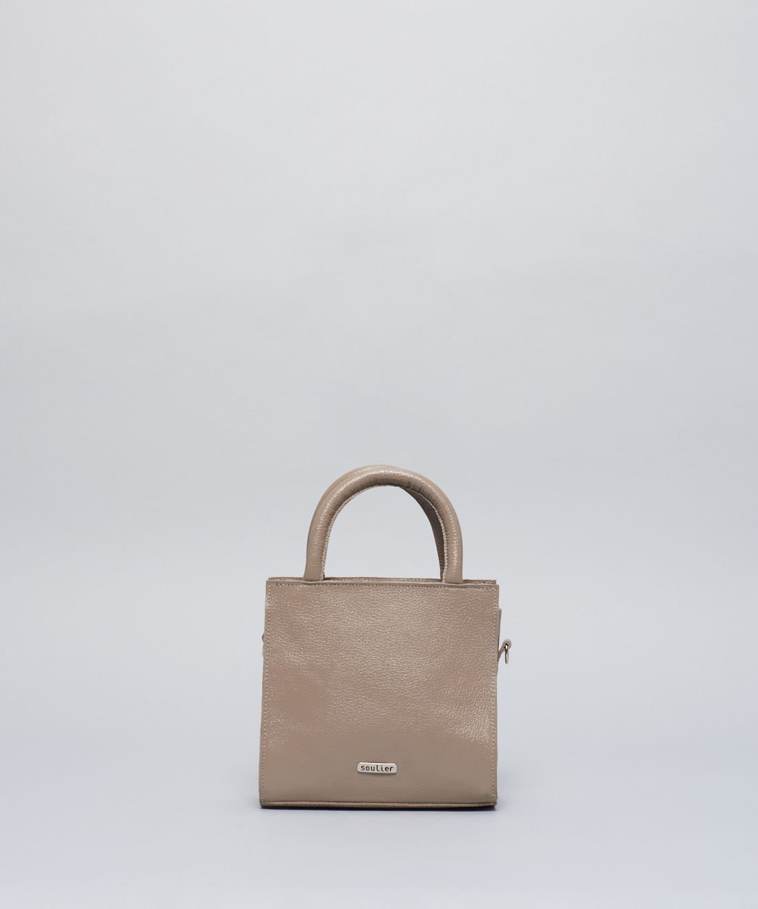 Bolsa p Couro Estruturada - Cinza Cinza 4