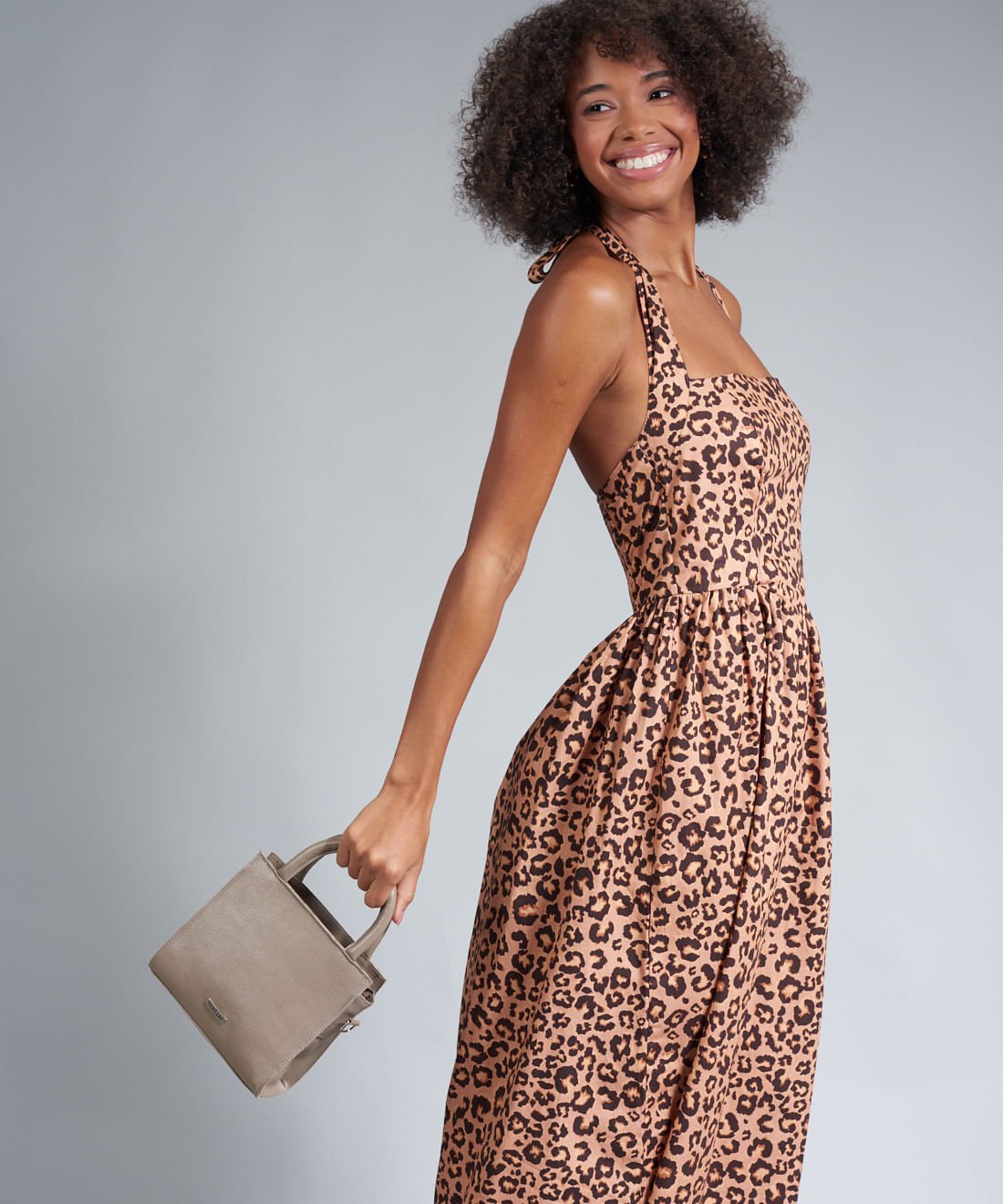 Bolsa p Couro Estruturada - Cinza Cinza 6