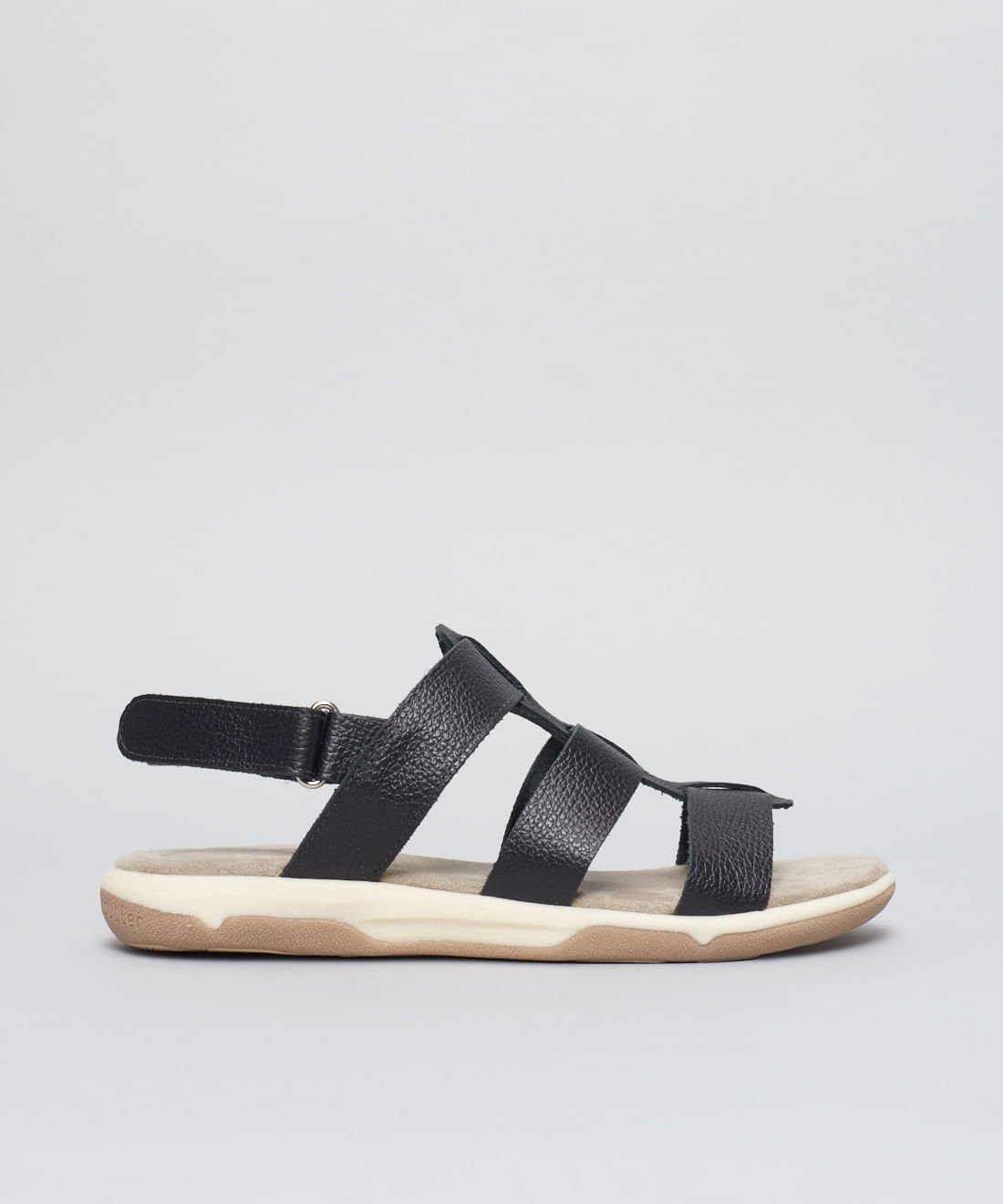 Rasteira Capri Couro Lara - Preto