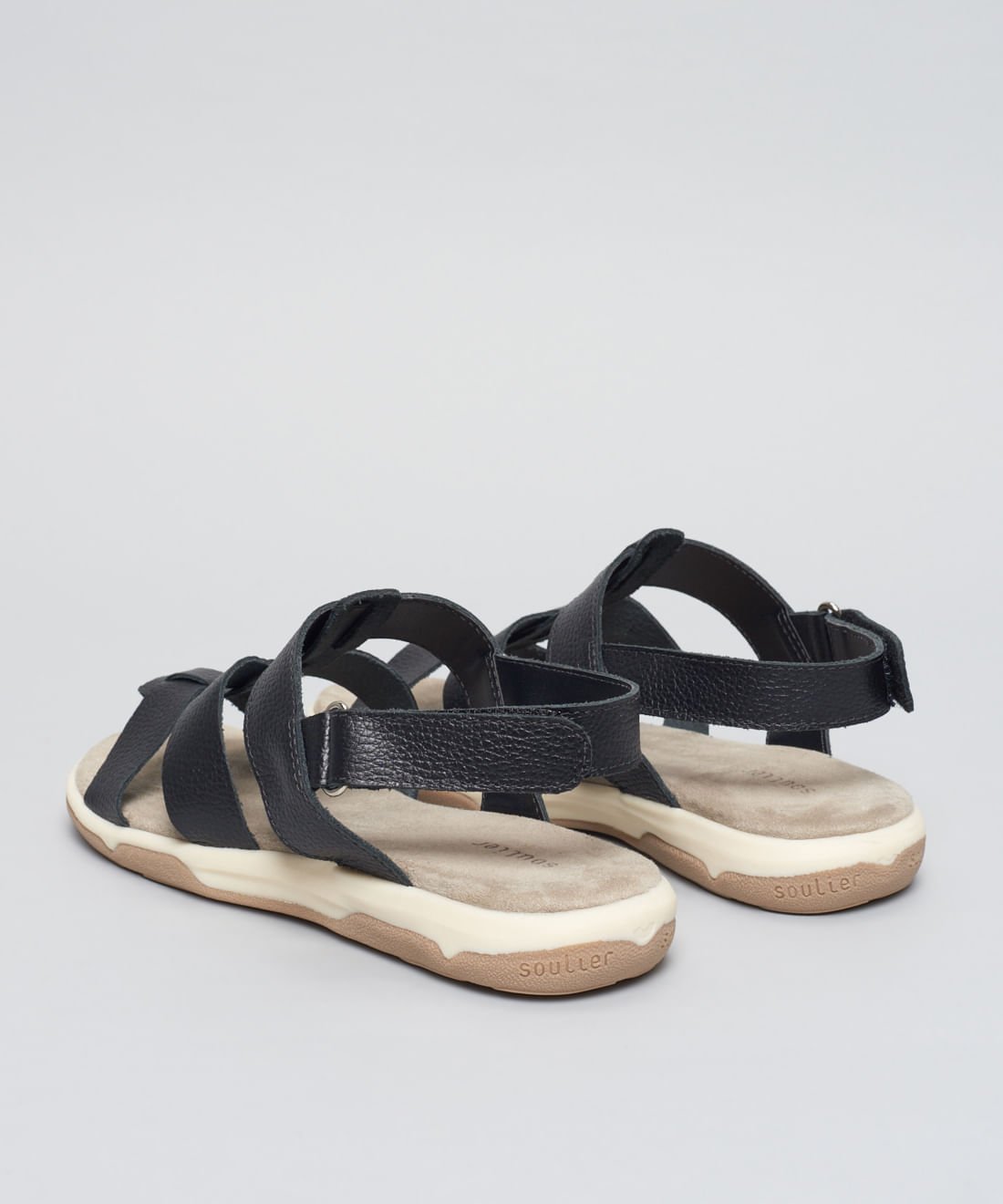 Rasteira Capri Couro Lara - Preto Preto 3