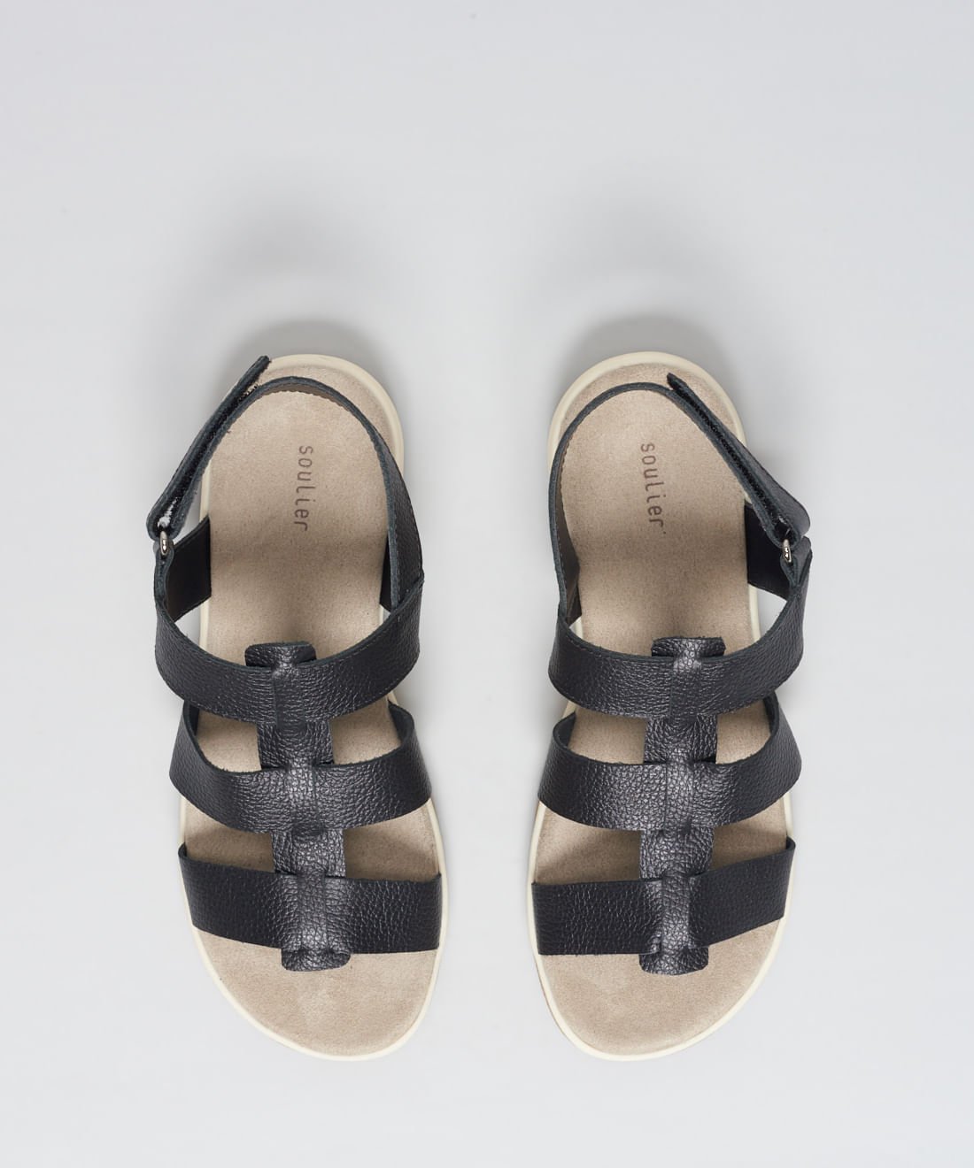 Rasteira Capri Couro Lara - Preto Preto 4