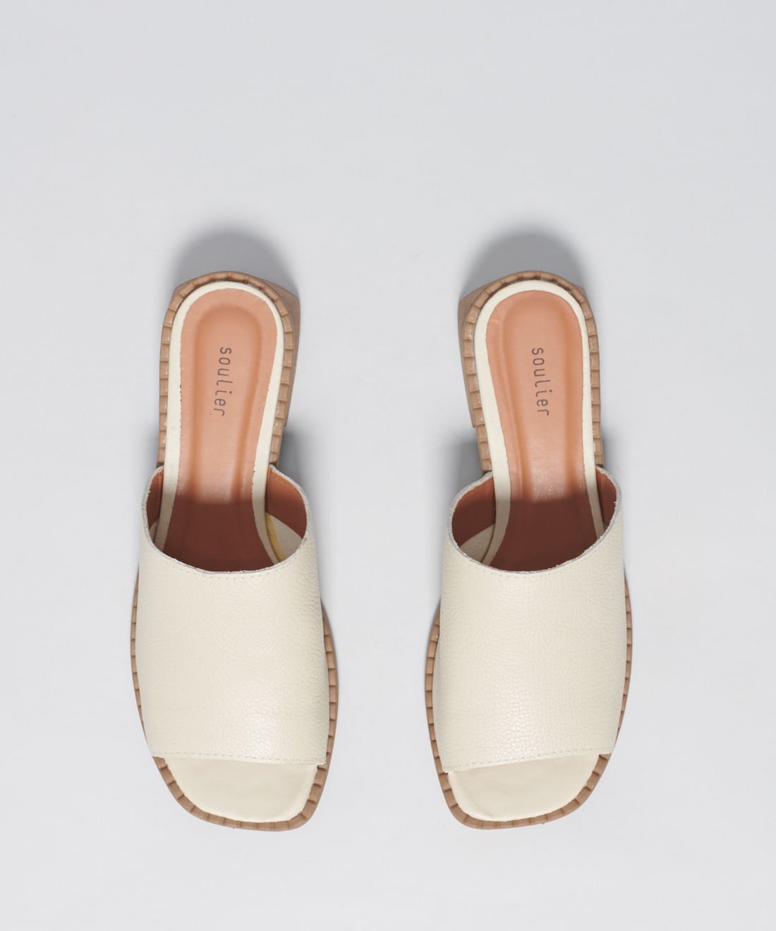 Mule Salto Couro - Offwhite Branco 4