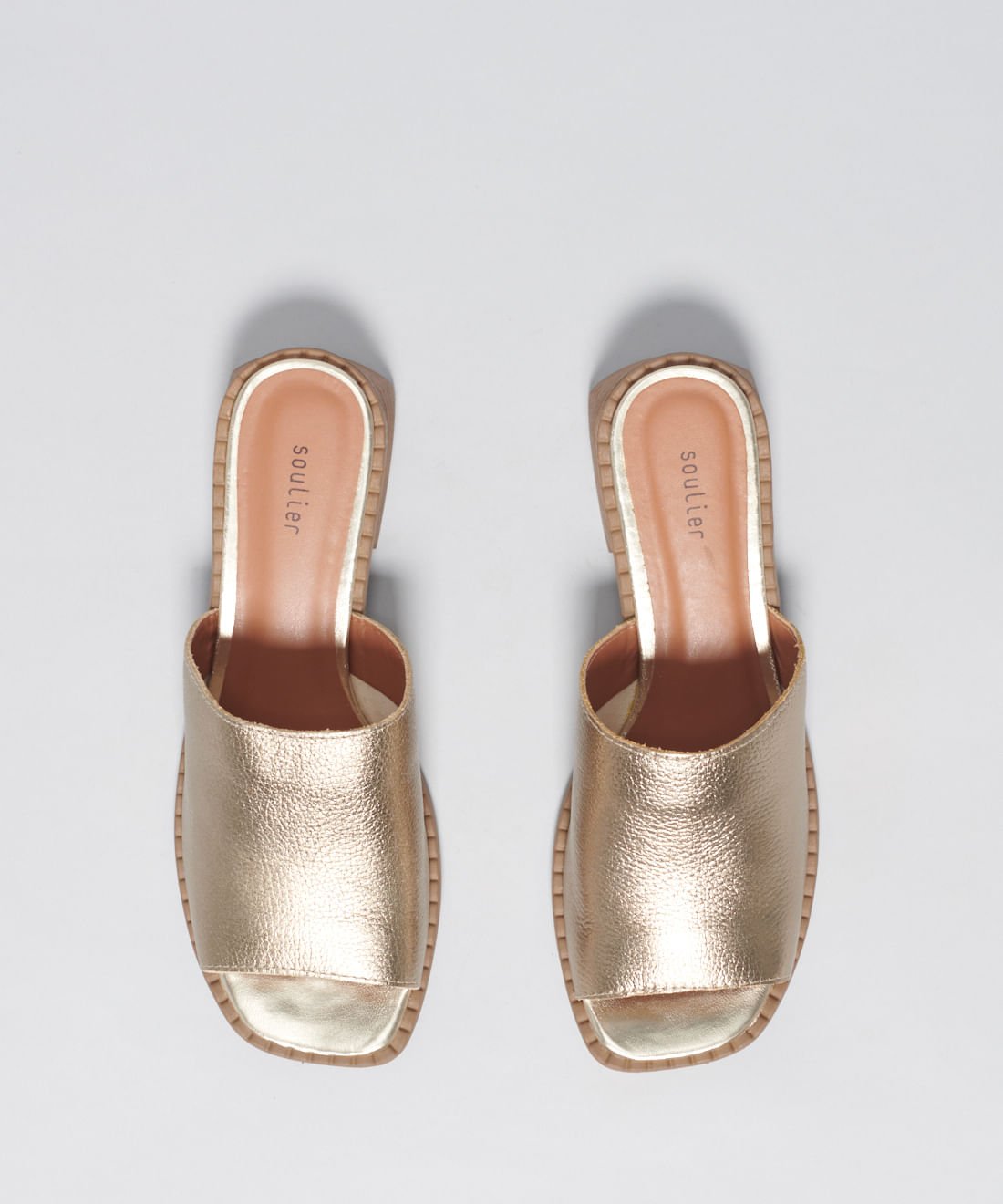 Mule Salto Couro - Prata Velho Prata 4