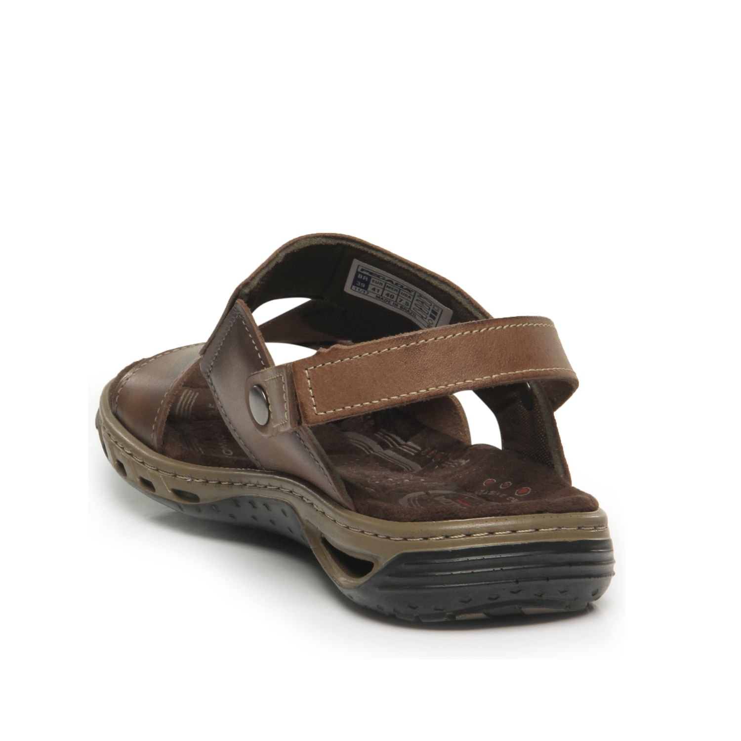 Sandália Pegada Masculina em Couro Pinhão 131662-02 Marrom 3