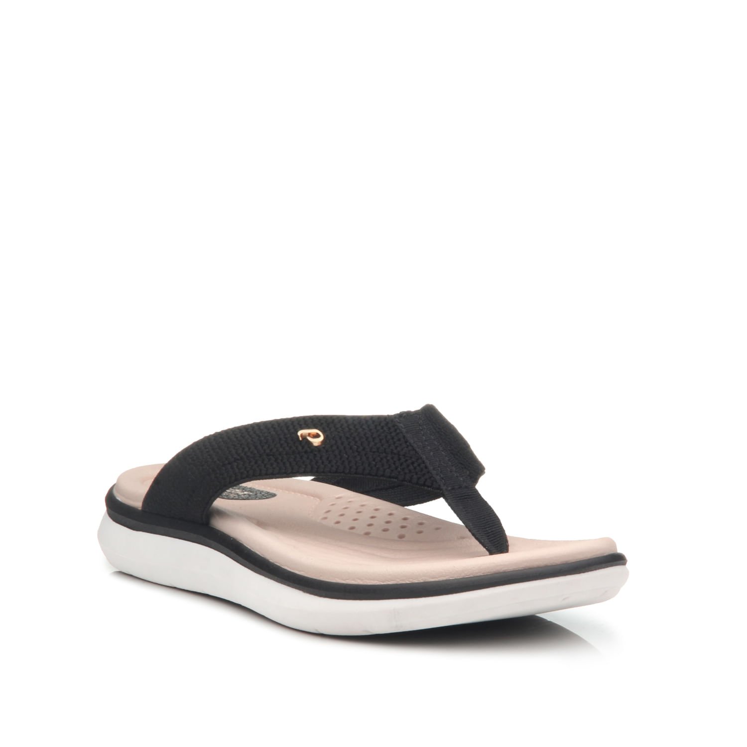 Chinelo Feminino Pegada em Tecido Preto 232833-04 Preto 3