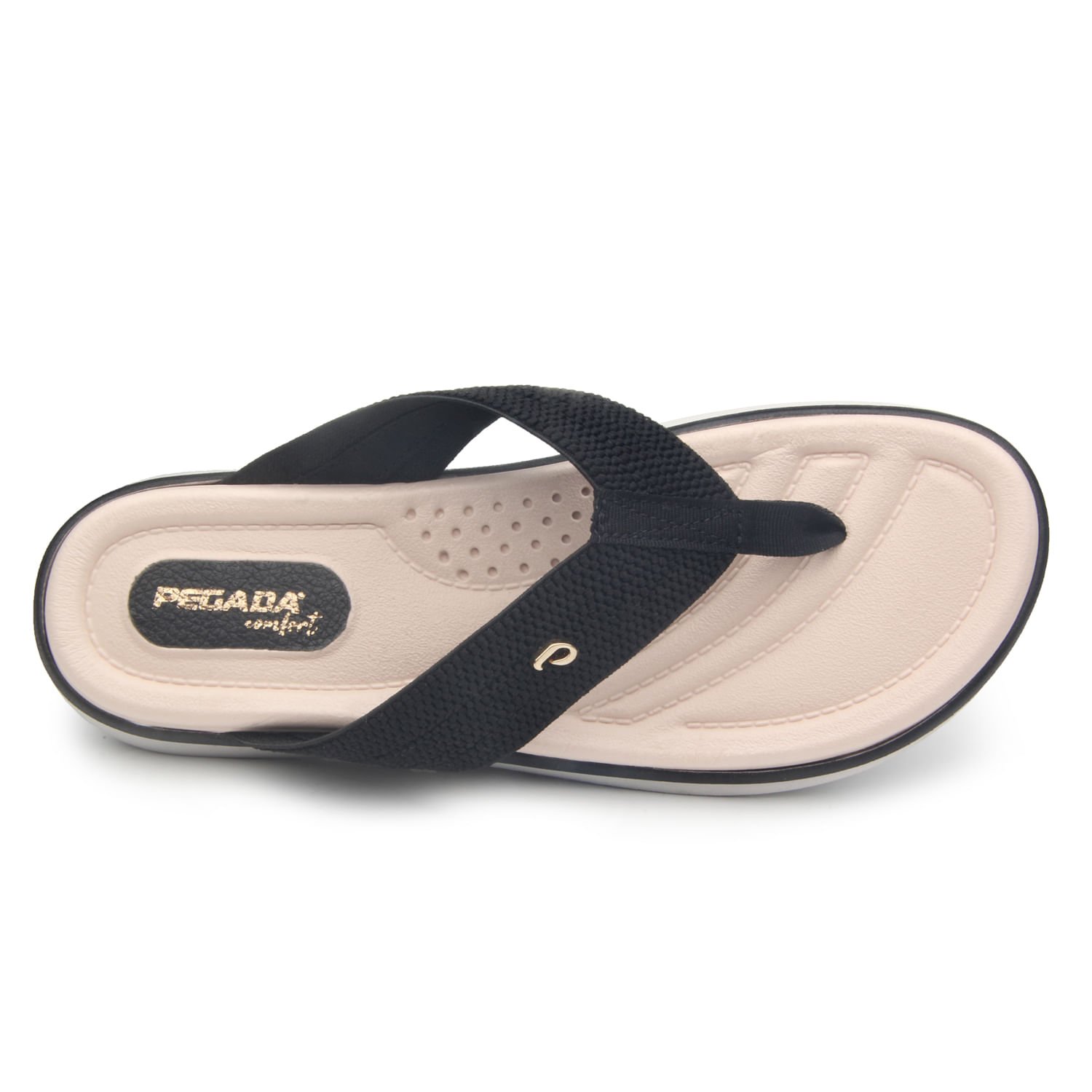 Chinelo Feminino Pegada em Tecido Preto 232833-04 Preto 6