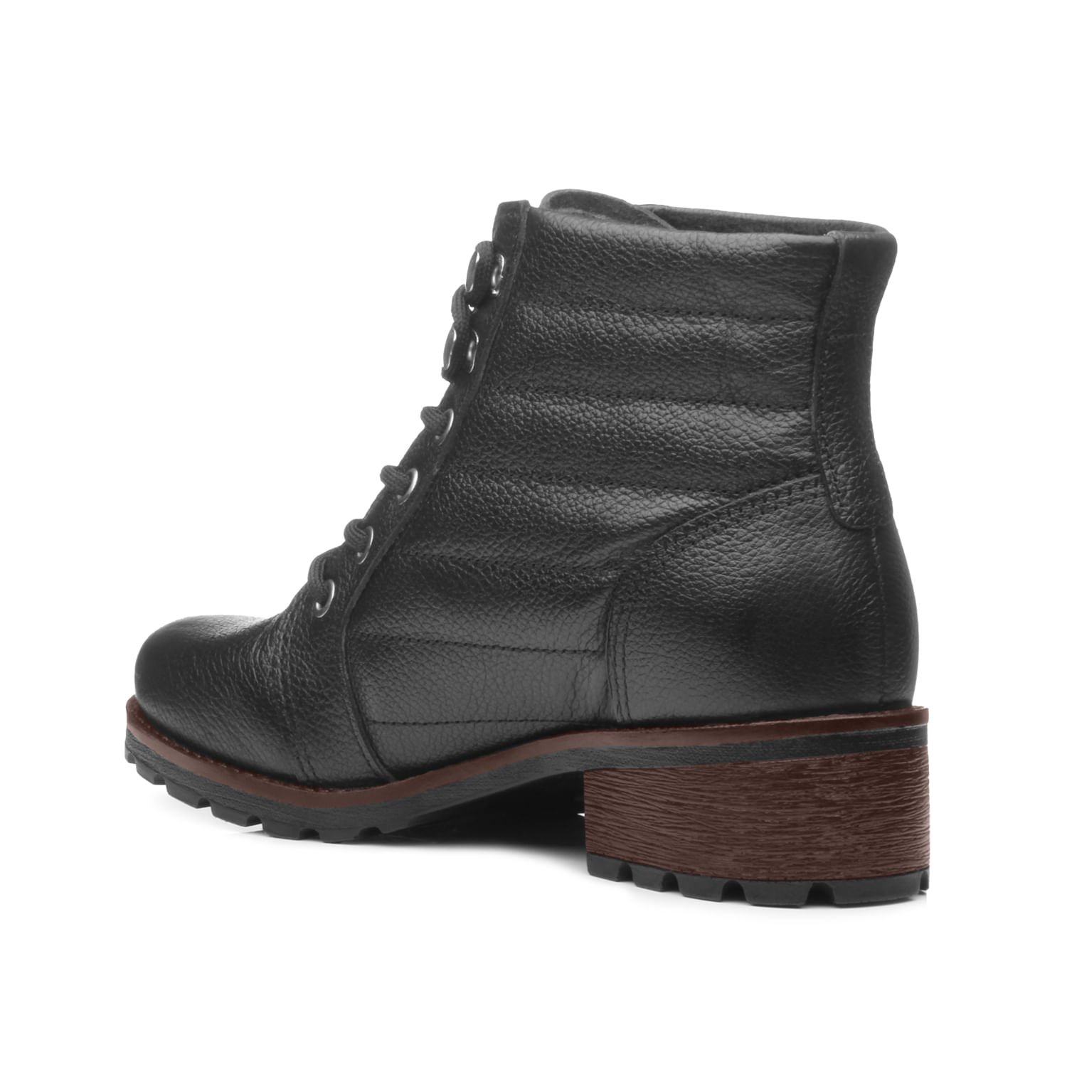 Coturno Pegada Feminino em Couro Preto 281413-05 Preto 3