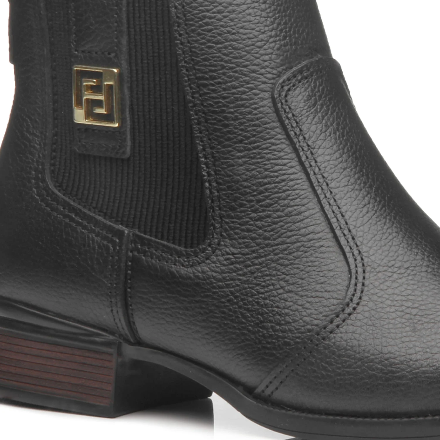 Bota Pegada Feminina em Couro Preto 282003-11 Preto 2