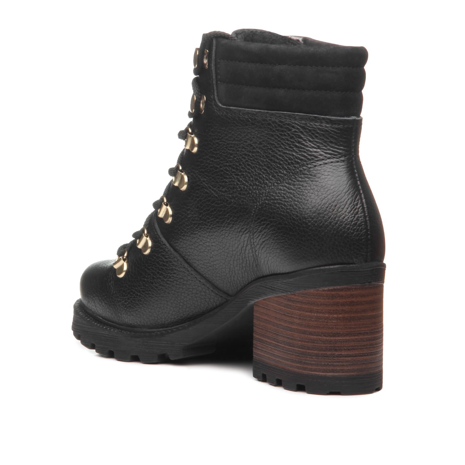 Coturno Pegada Feminino em Couro Preto 281321-20 Preto 3