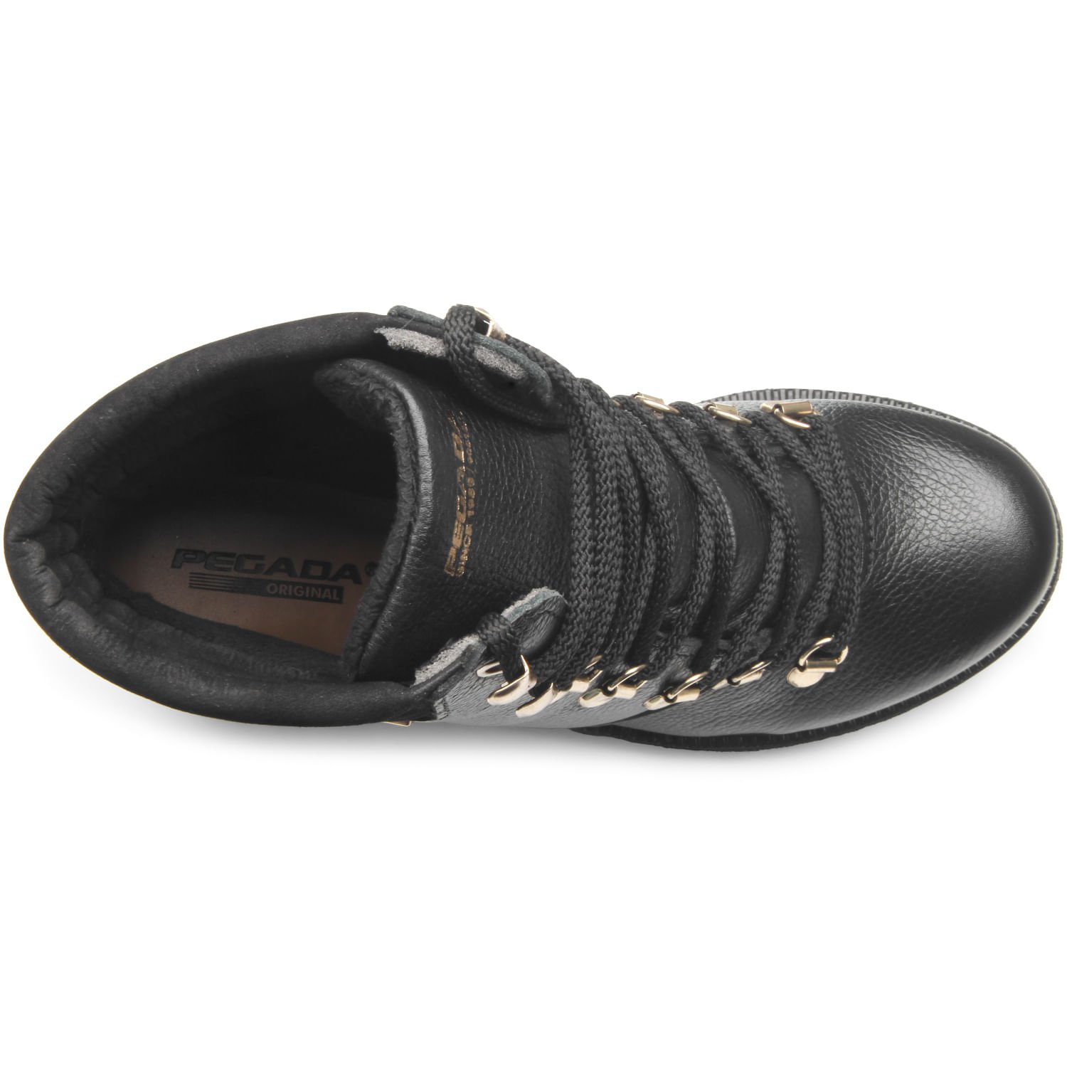 Coturno Pegada Feminino em Couro Preto 281321-20 Preto 5