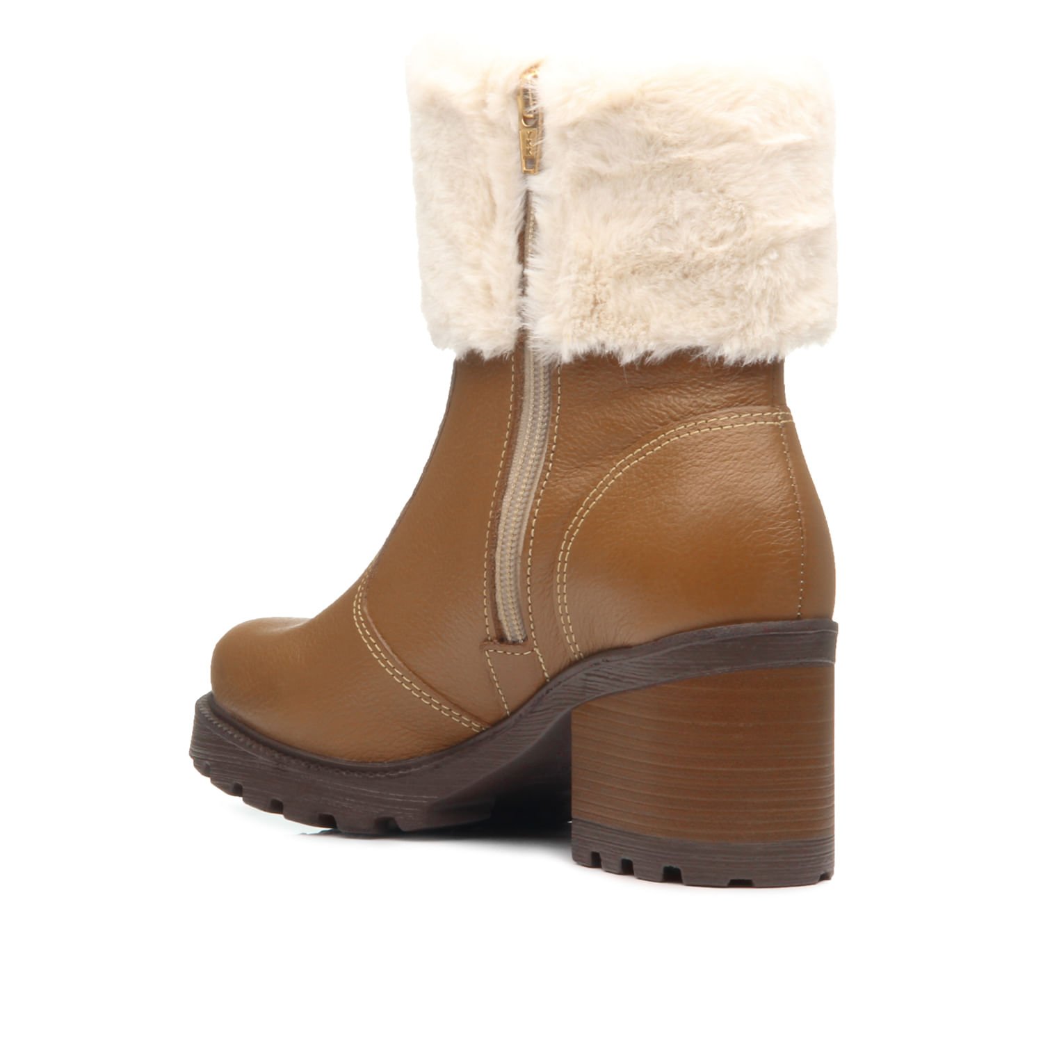 Bota Pegada Feminina em Couro Camel 281328-07 Marrom 3