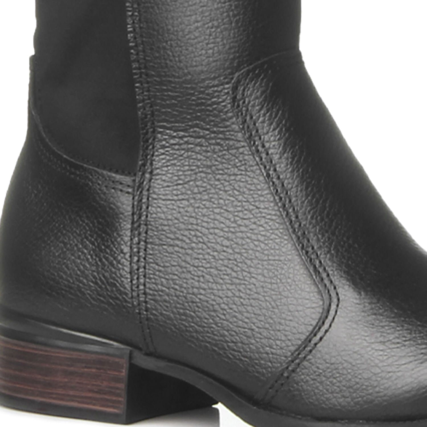 Bota Montaria Pegada Feminina Cano Longo em Couro Preto 282063-03 Preto 2