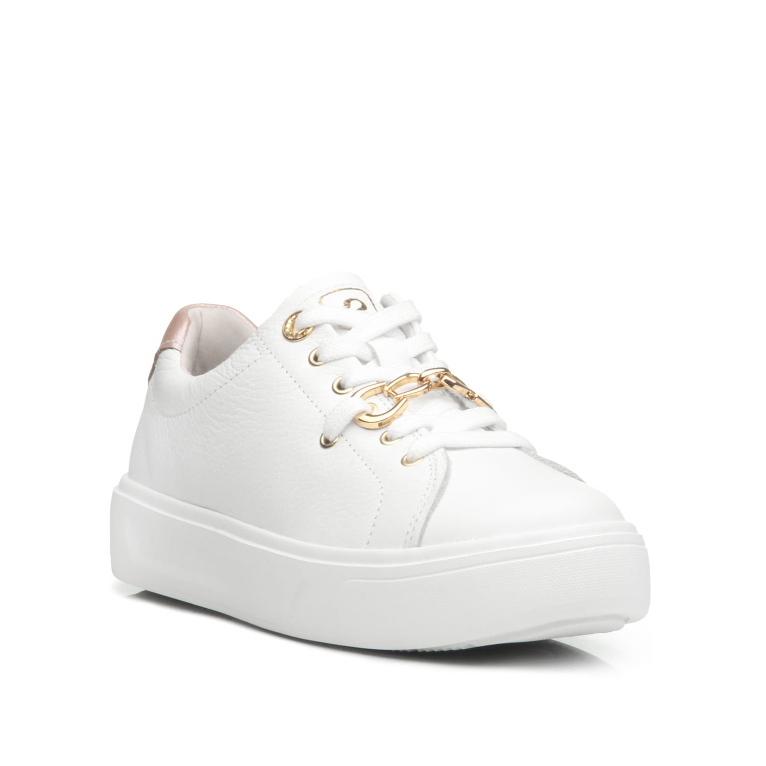 Tenis Pegada Feminino em Couro Branco 211202-02 Branco 3