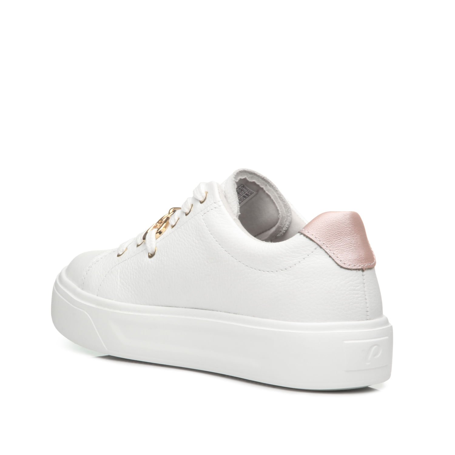 Tenis Pegada Feminino em Couro Branco 211202-02 Branco 4